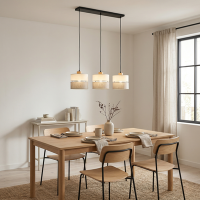 Plafonnier suspendu Eco Scandinave 3 lumières pour îlot de cuisine et table de salle à manger