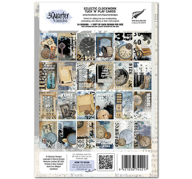 3Quarter Designs Eclectic Clocks - Tuck N Play Cards