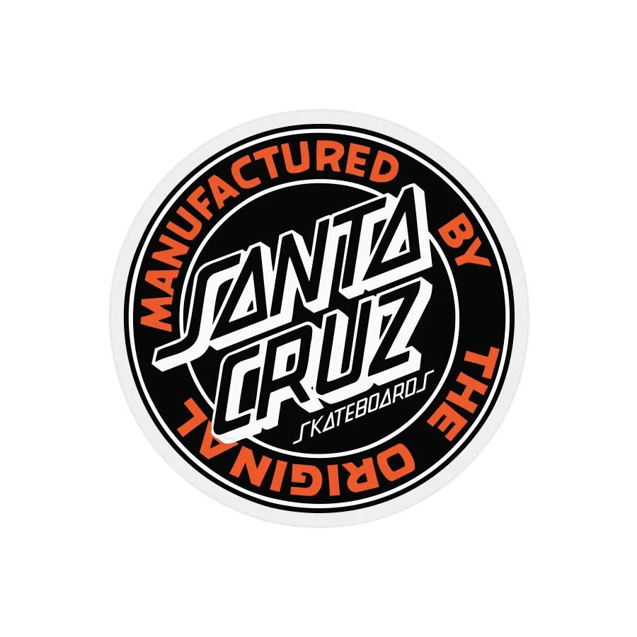 Autocollant 'MFG Dot' Santa Cruz - Orange/Noir