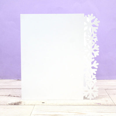 Festive Fancy-Edge Card Blanks - Snowflakes