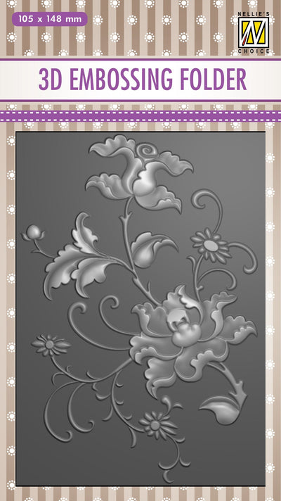 Classeur de Gaufrage 3D Nellie's Choice - Fleur Exotique
