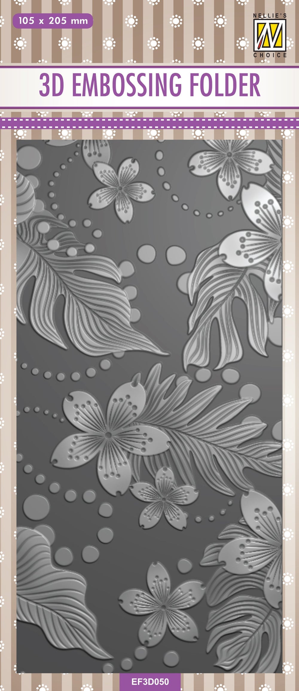 Nellie's Choice Classeur de Gaufrage 3D Slimline - Feuilles & Fleurs