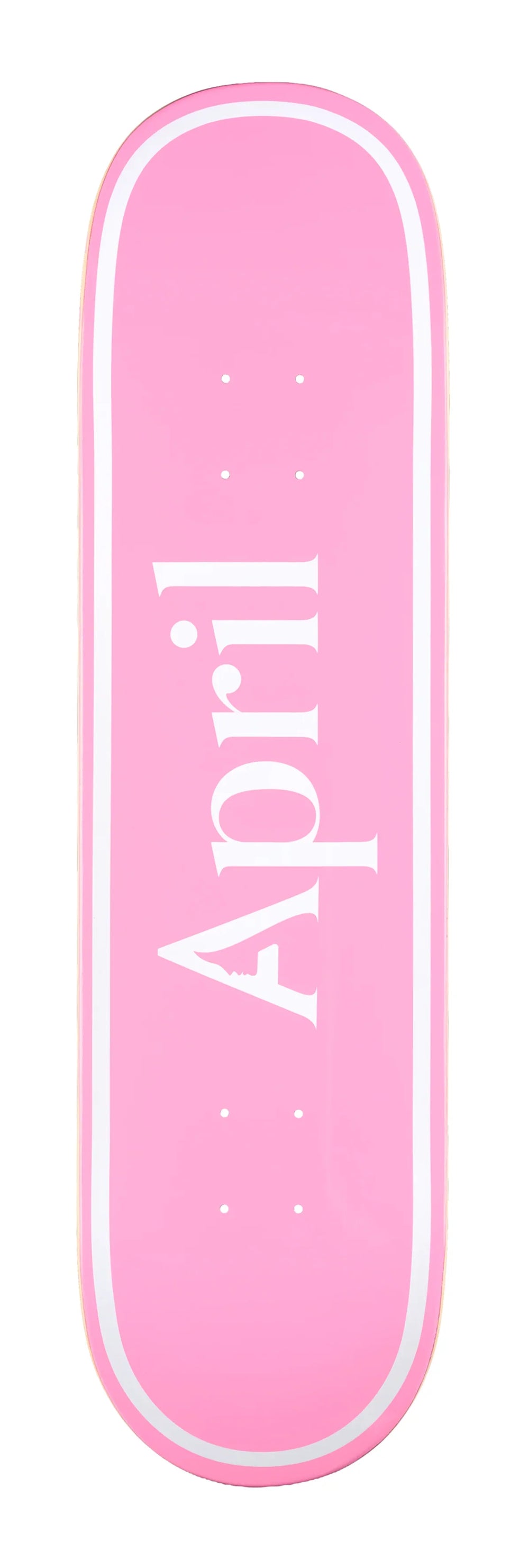 April 'OG Logo' Skate Deck - White/Pink