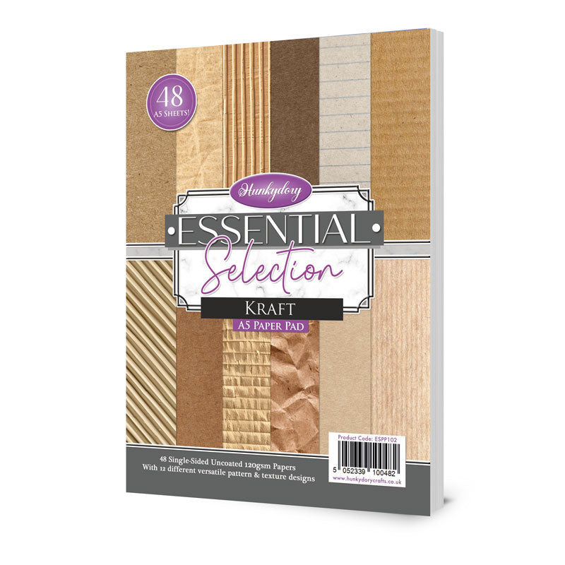 Bloc de papier Hunkydory Essential Selection - Kraft