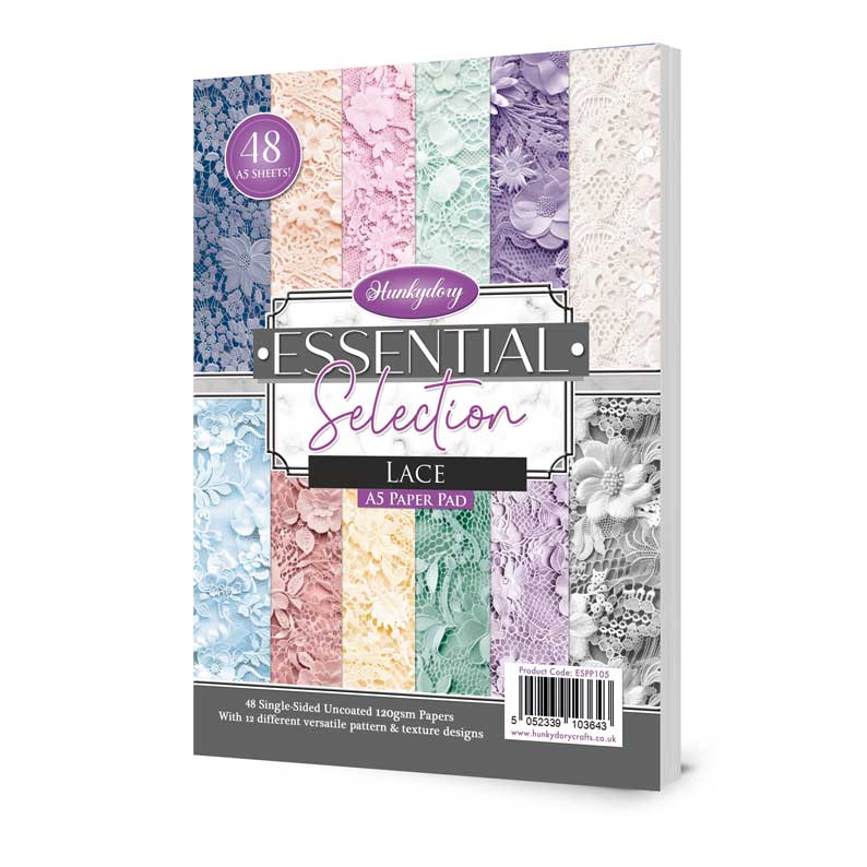 Bloc de papier Hunkydory Essential Selection - Dentelle