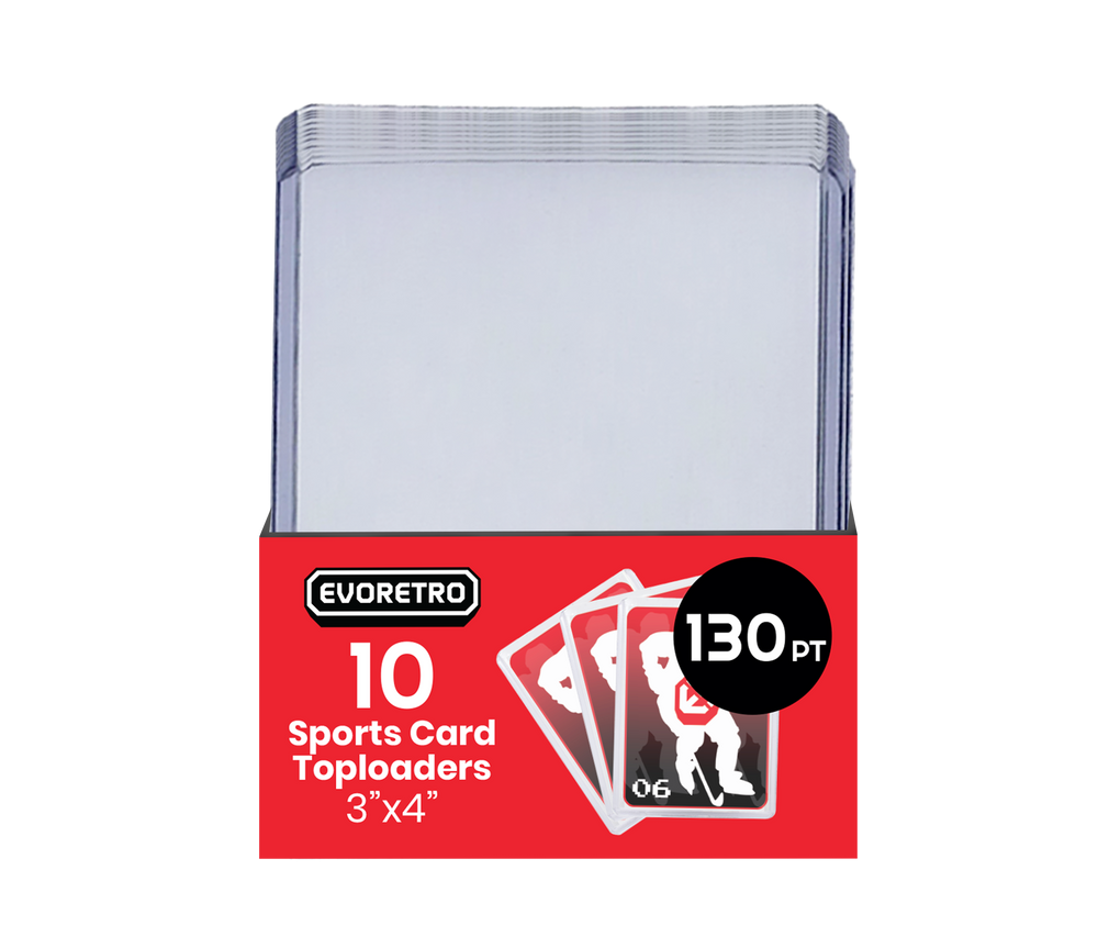 EVORETRO Protège-cartes à chargement par le haut 3x4 130pt Lot de 10