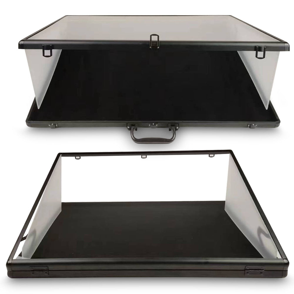 Vitrine EVORETRO verrouillable 36x24x1.65" noire – Rangement sécurisé et élégant pour objets de collection
