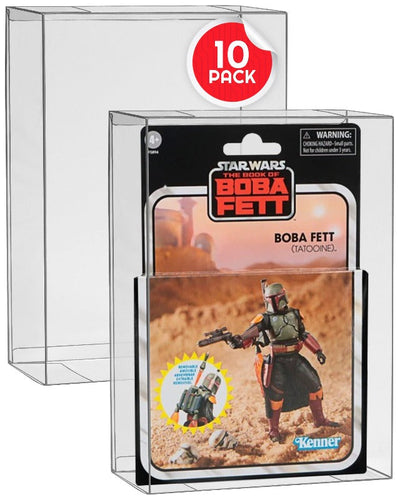EVORETRO Action Figure Display Case for Carded Star Wars and GI Joe 3.75'' Deep 44MM - 10 Pack