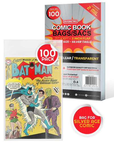 Sachets BD EVORETRO pour la protection des bandes dessinées Silver Age - 2MIL
