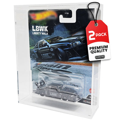 EVORETRO Acrylic Protector Case for Hot Wheels Premium, Pack of 2