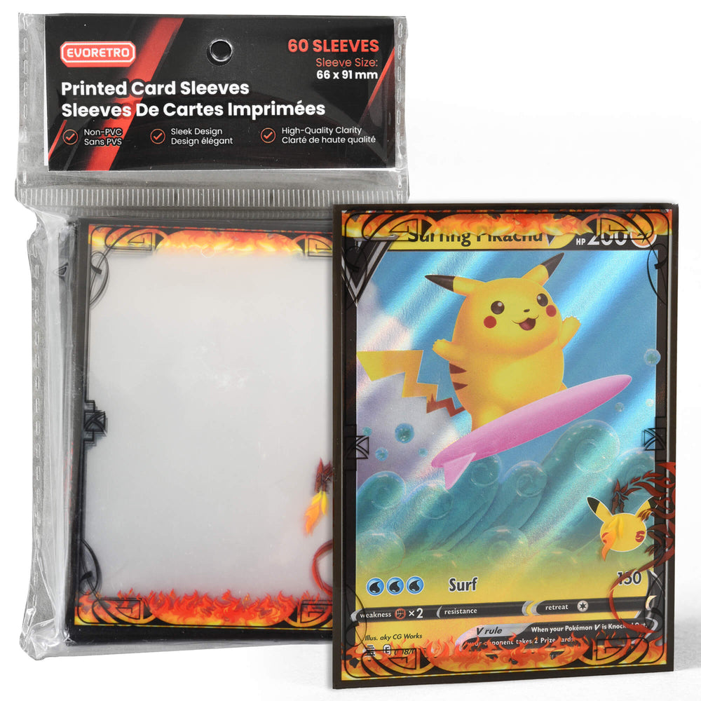 Protège-cartes imprimés EVORETRO TCG – Motifs thématiques pour Pokémon, MTG et plus encore
