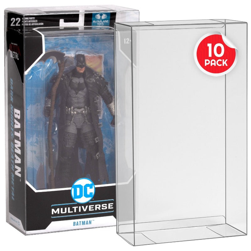 DC Multiverse McFarlane Regular (Batman Beyond - Boîte Noire) & Mirrorverse (Boîte) EVORETRO PET Protecteur 0.40MM - Lot de 10