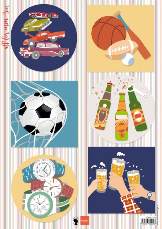 Feuille de découpage Tout pour les Hommes - Bière A4