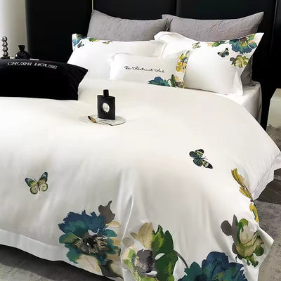 Marigold 800 TC Egyptian Cotton Duvet Set - White