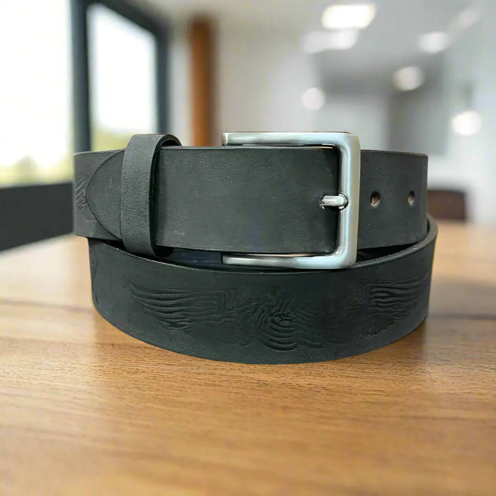 Ceinture en Cuir à Boucle Amovible Engine Eagle