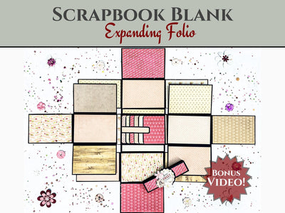 CrafTreat Base d'album prédécoupé vierge pour scrapbook - Folio extensible - Blanc