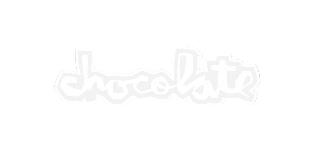 Autocollant 'Grand Logo' Chocolat - Blanc