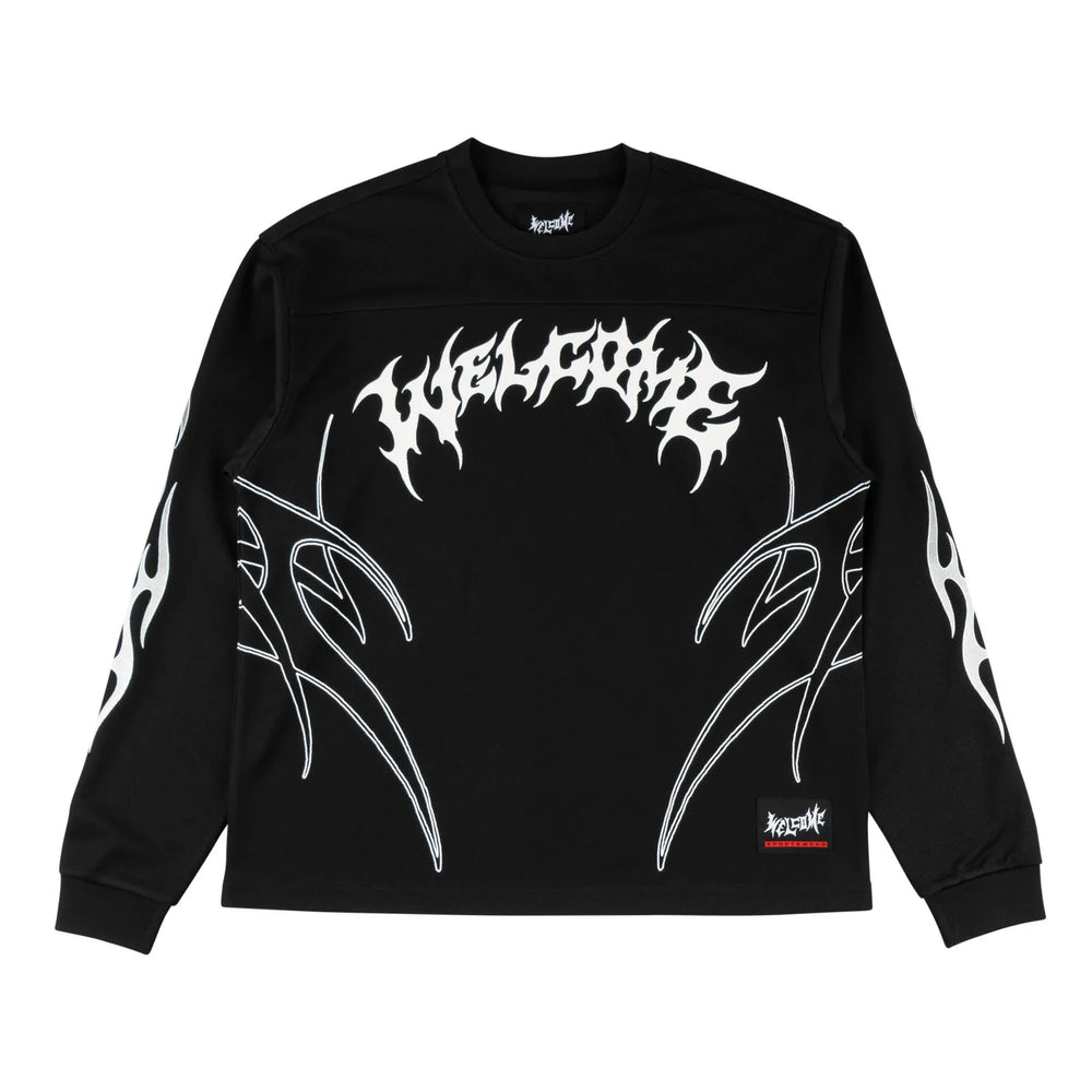 Welcome 'Scrub' Mesh L/S Racing Jersey - Black