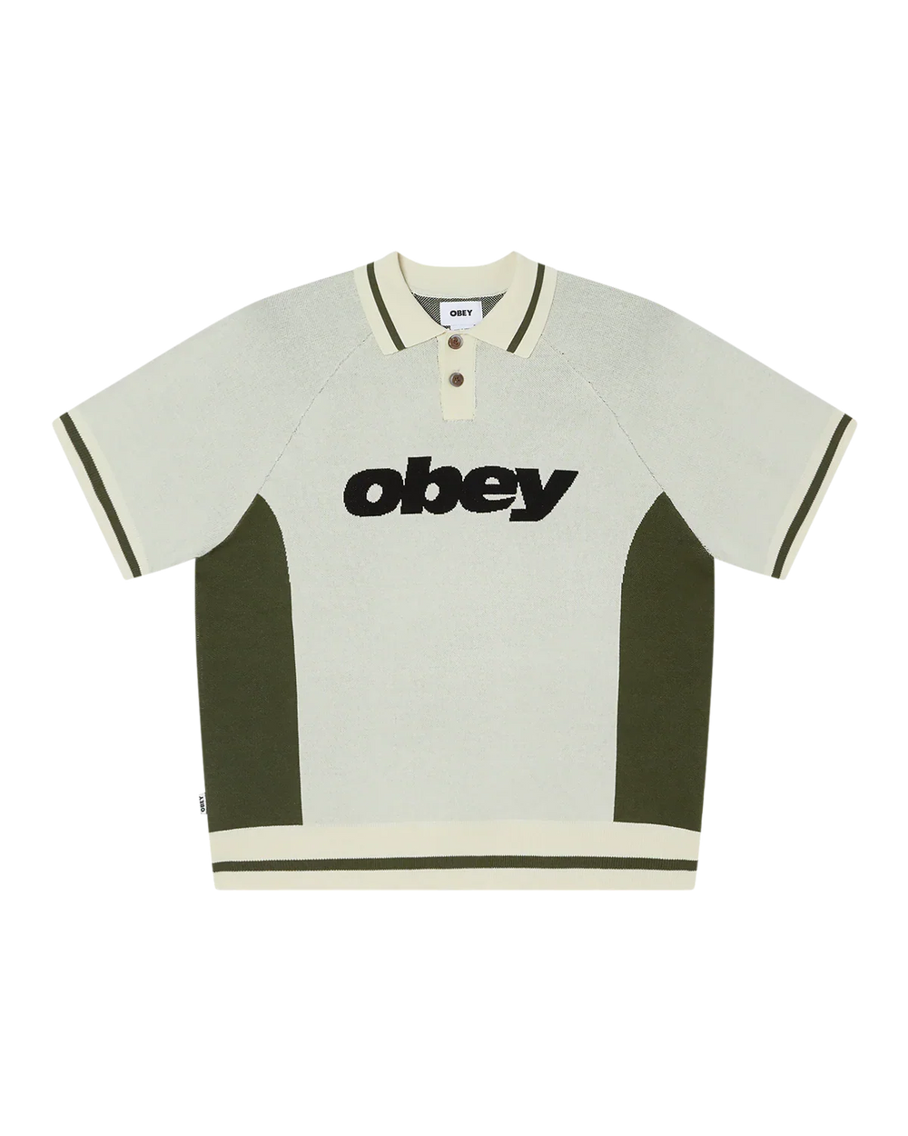 Polo Obey 'Sport' - Blanc cassé Multi