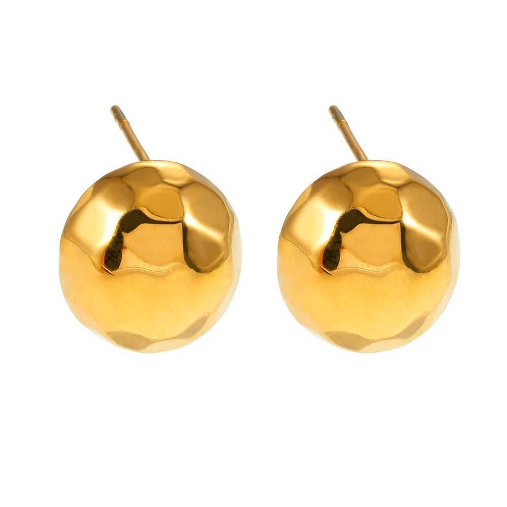 Boucles d'oreilles clous FELTHAM Or : Aspect martelé contemporain