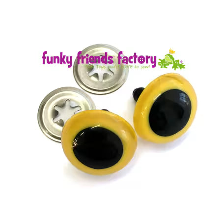 Funky Friends - Yeux de jouet cristal - 21mm Jaune
