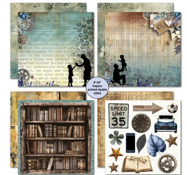 3Quarter Designs Father Figure 8x8 Paper Pack