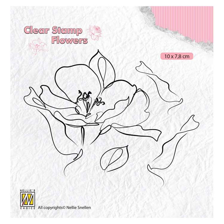Nellie's Choice Tampon transparent Fleurs - Rose sauvage