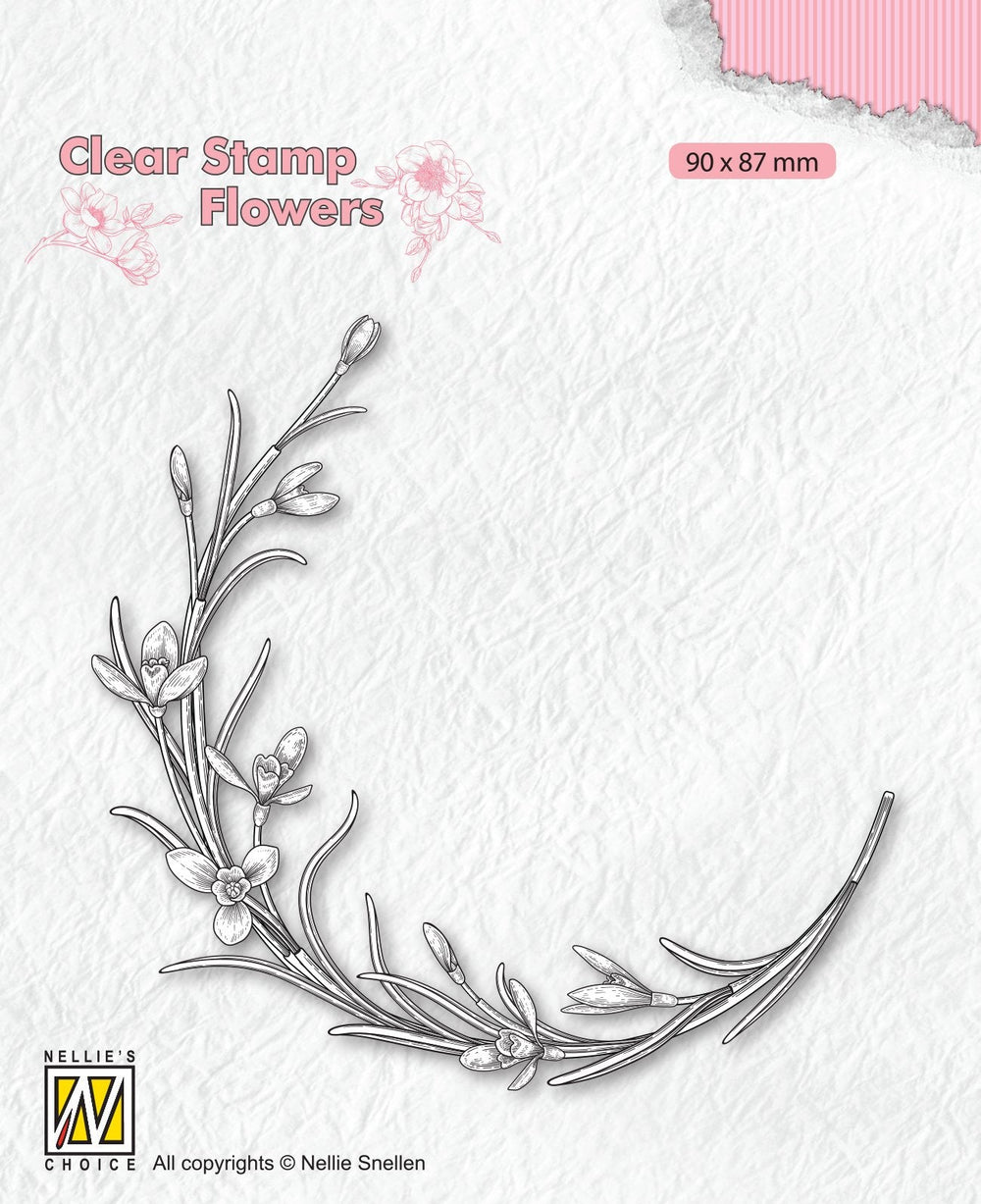 Tampons transparents Fleur Branche en Fleurs