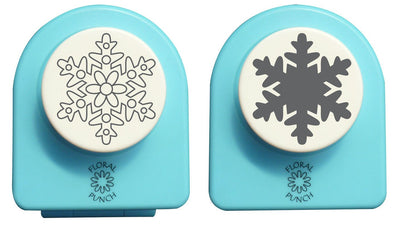 Perforatrice géante motif floral - flocon de neige