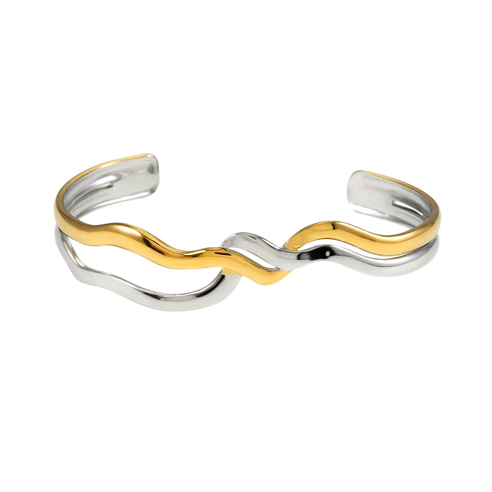 FREDRIKA : Bracelet Géométrique Abstrait Chic Métaux Mixtes