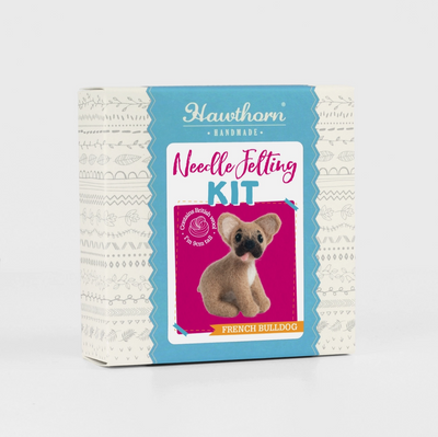 Kit de feutrage à l'aiguille pour Bulldog Français miniature Hawthorn Handmade