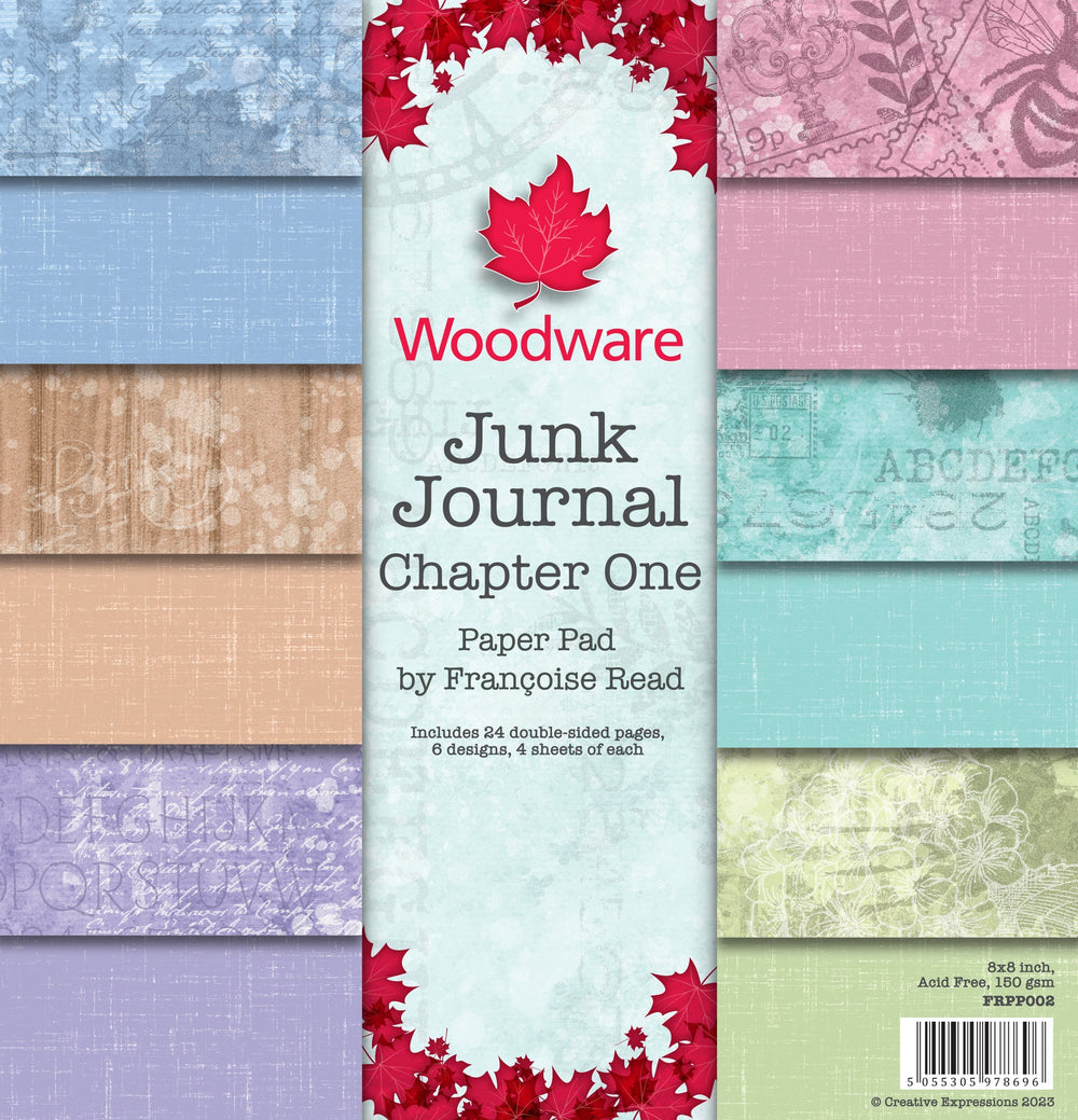Woodware Francoise Read Junk Journal Chapter One 8in x 8in Paper Pad