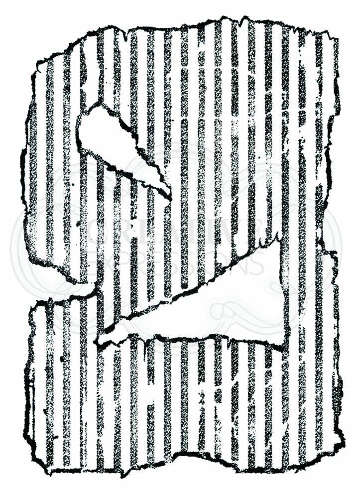 Woodware Clear Singles Torn Cardboard 4 in x 6 in Stamp — Ecstasy Crafts
