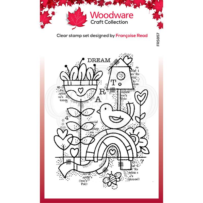 Woodware Clear Singles Dream Garden 4 in x 6 in Stamp — Ecstasy Crafts