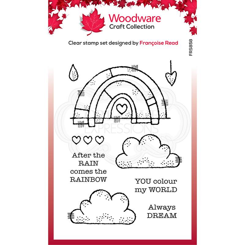 Tampon Woodware Clear Singles Rainbow World 4 po x 6 po
