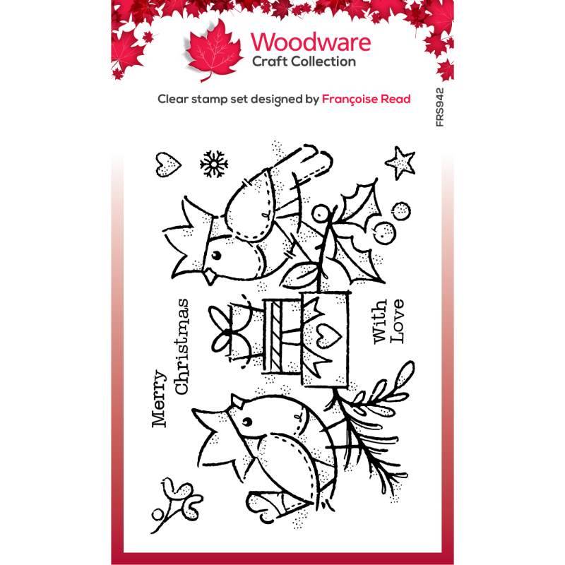 Tampon Woodware Clear Singles Robin Party 4 po x 6 po