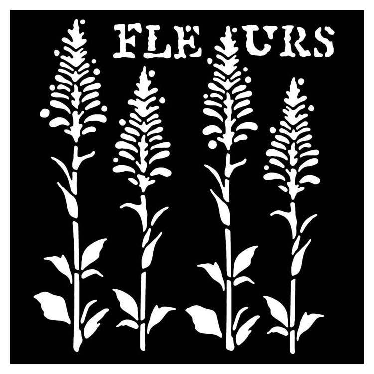 Pochoir Woodware 15 x 15 cm Fleurs
