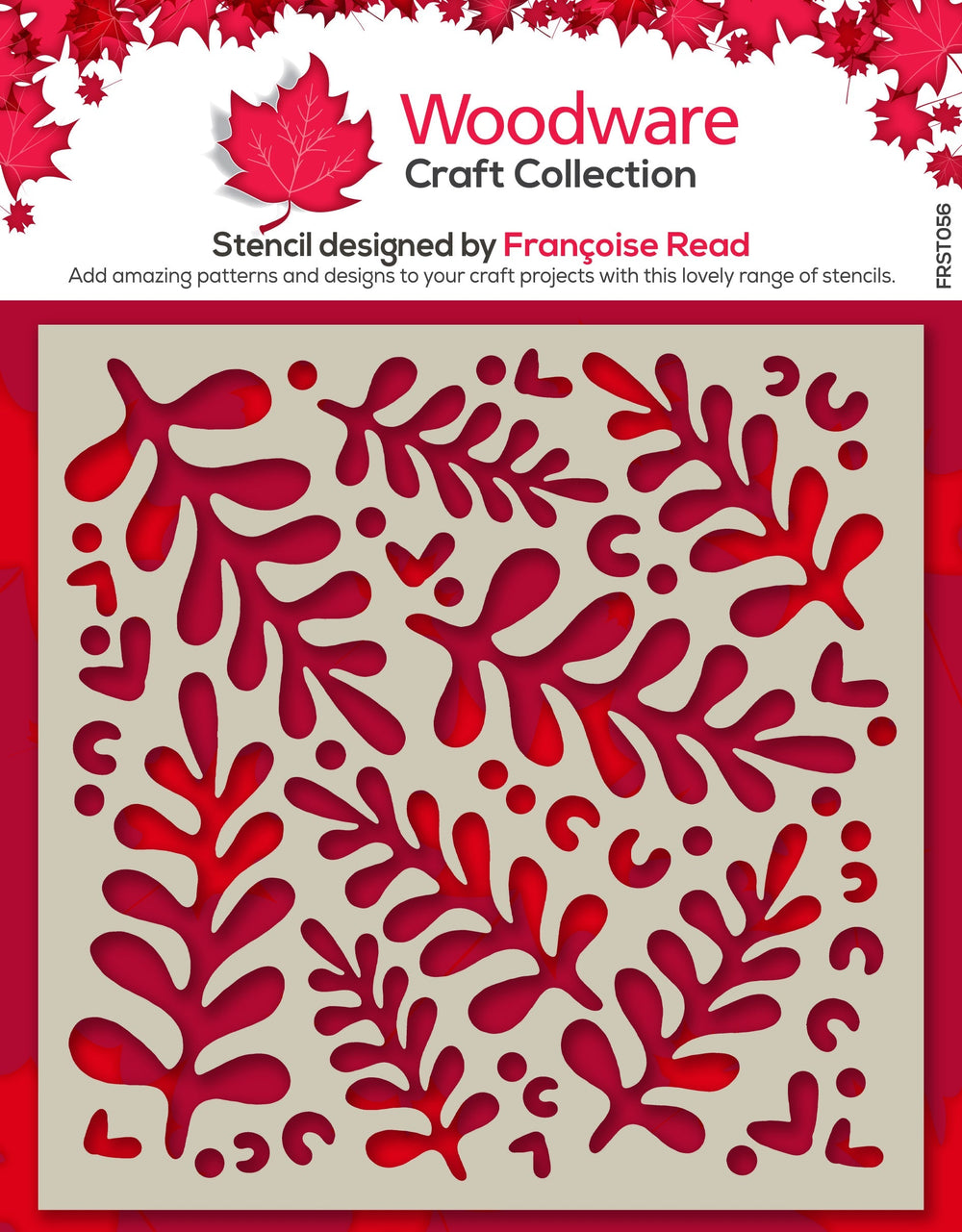 Gabarit Woodware Modern Leaves 6 po x 6 po