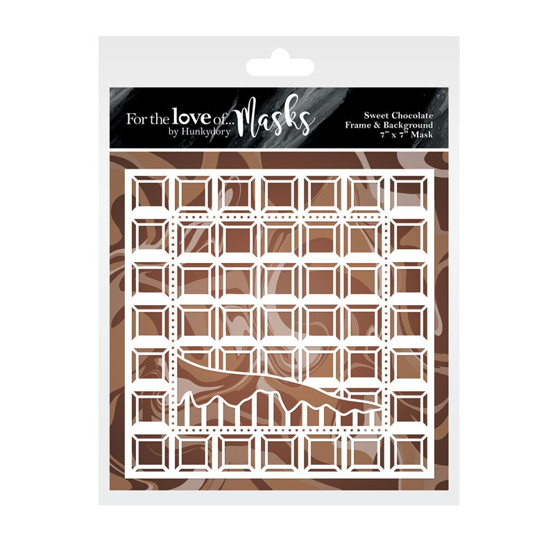 Pour l'amour des masques - Cadre et arrière-plan en chocolat sucré