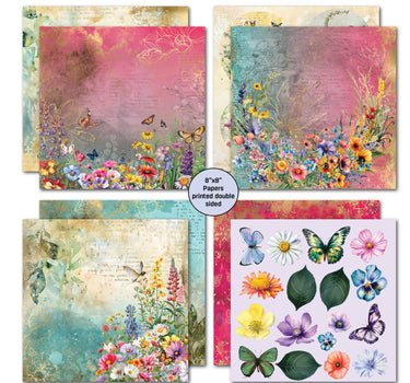 3Quarter Designs Fluttering Wings 8x8 Paper Pack