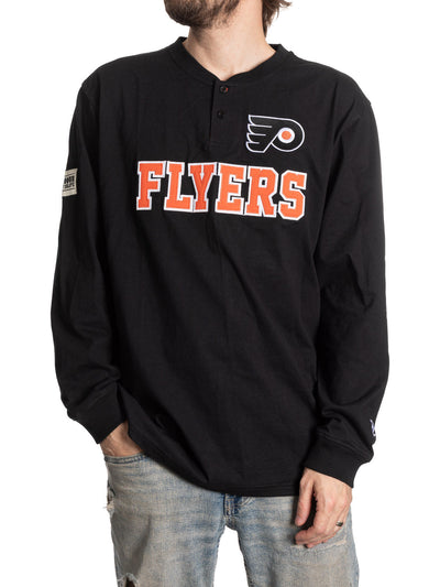 Haut à manches longues Henley des Flyers de Philadelphie