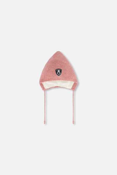 Baby Pointed Knit Hat In Pink