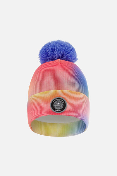 Cable Knit Hat Printed Watercolor Multicolor