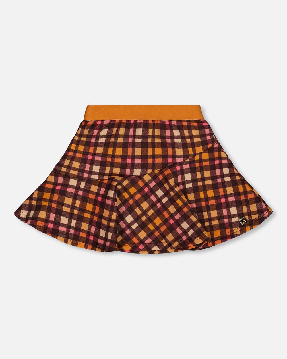 Jupe Milano Plaid Magenta et Marron