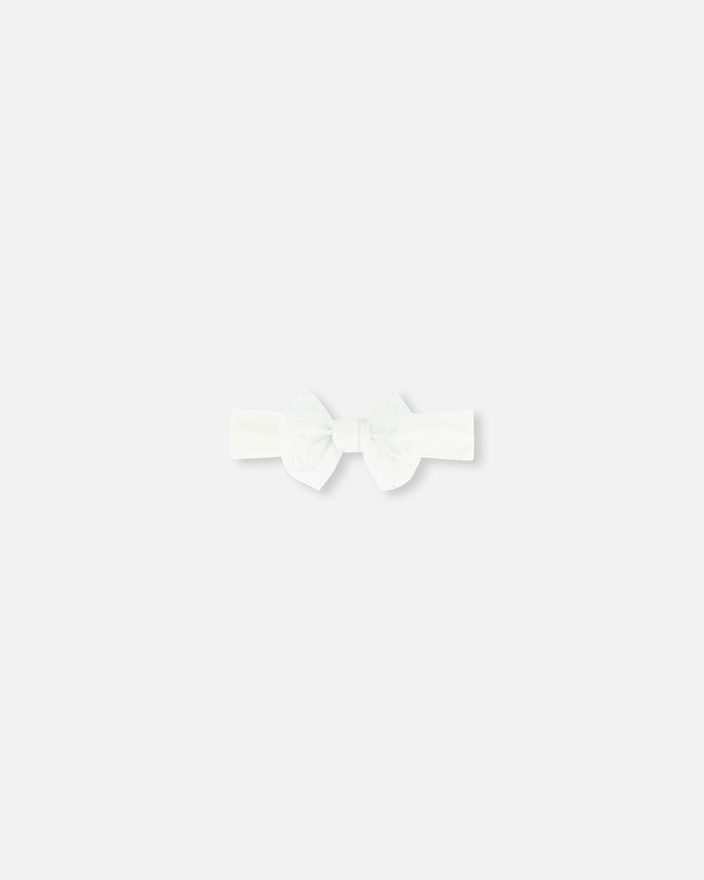 Headband With Glittering Tulle Bow Off White — Deux par Deux