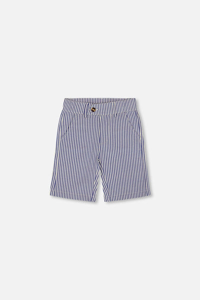 Slant Pocket Bermuda Shorts Royal Blue Striped