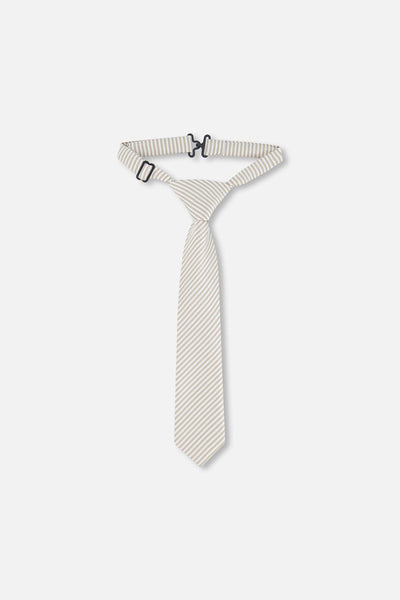 Neck Tie Light Taupe Striped