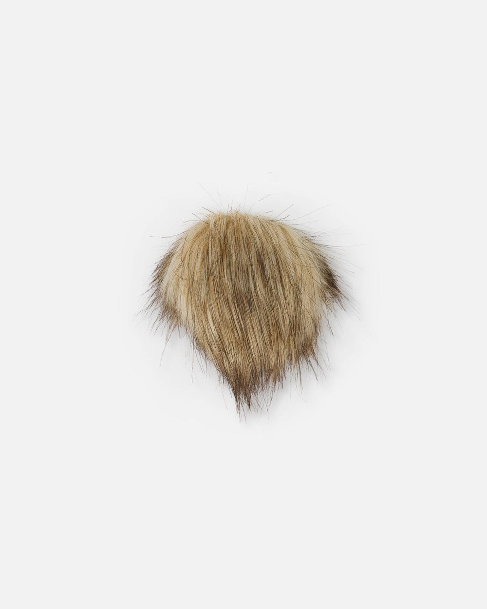 Pompom en fausse fourrure beige pour bonnet