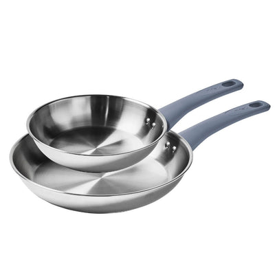 T-FAL G758S274 Essentials Poêles 2 pièces en acier inoxydable