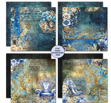 3Quarter Designs Grunged Baroque 6x6 Paper Pack